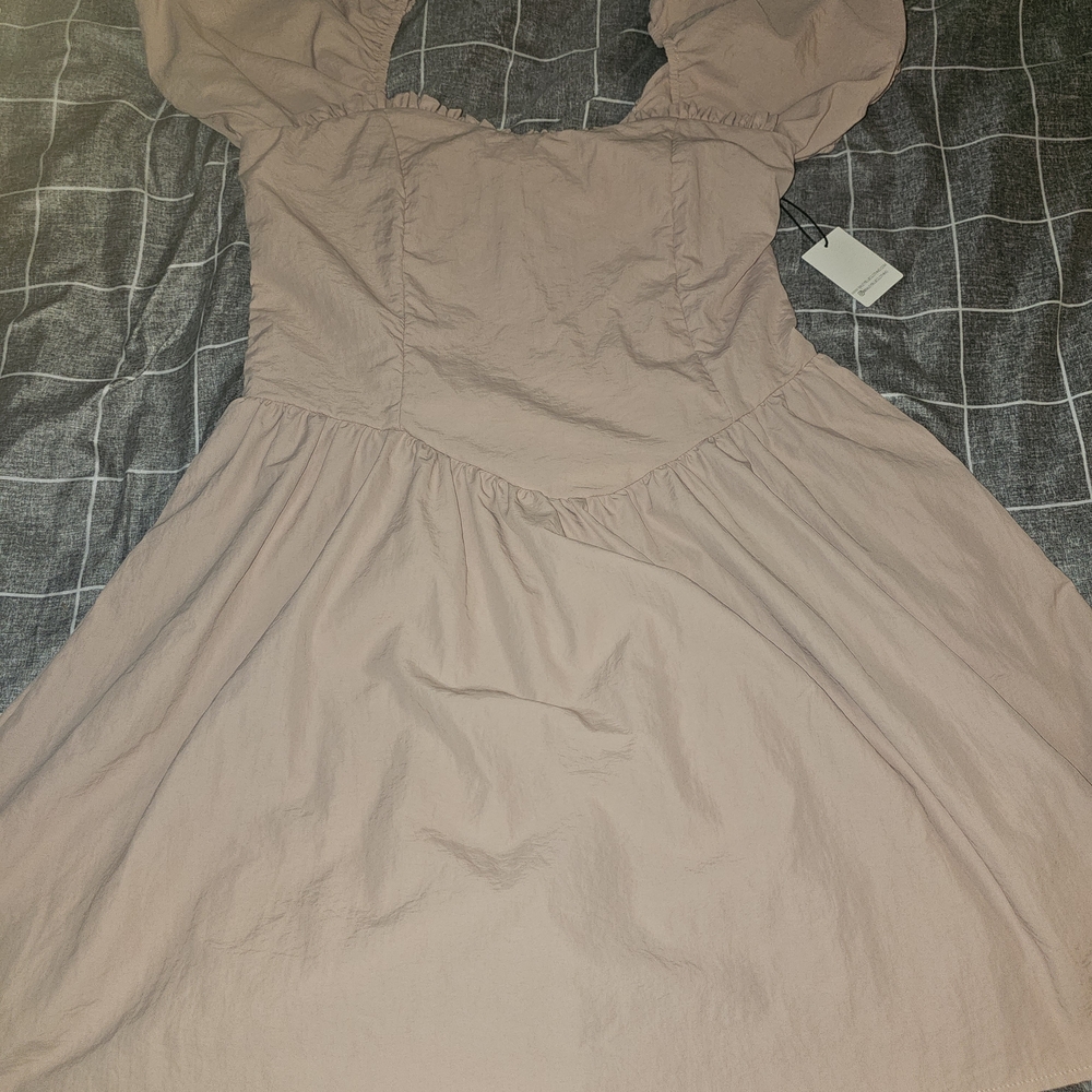 Bailey Blue Asymmetrical Dress in Light Pink